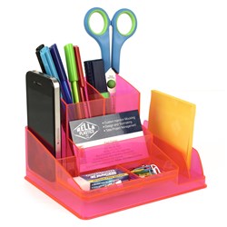 Italplast Neon Red Desk Organiser