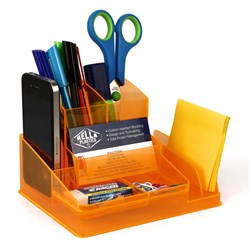 Italplast Neon Orange Desk Organiser