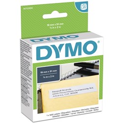 Label Dymo Labelwriter Return Address White 19mmx51mm