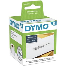 Dymo Labelwriter White Address Labels 28mmx89mm