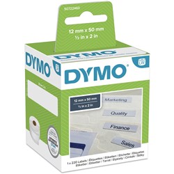 Label Dymo Labelwriter Suspension File White 12mmx50mm