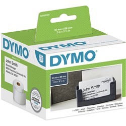 Label Dymo Labelwriter Appointment Card 89mmx51mm Non Adhesive