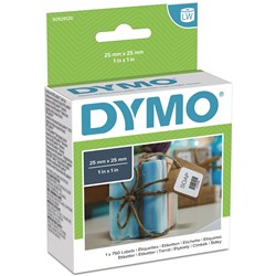 Label Dymo Labelwriter Multipurpose White 25mmx25mm