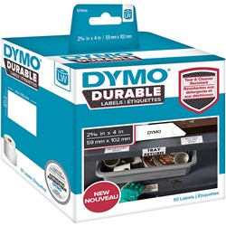 Dymo Labelwriter Labels Durable White Label 59mmx102mm