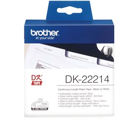 Label Brother White Paper Continuous Roll 12mmx30.48M