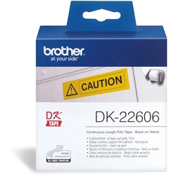 Label Brother Yellow Film Continuous Roll 62mmx15.24M