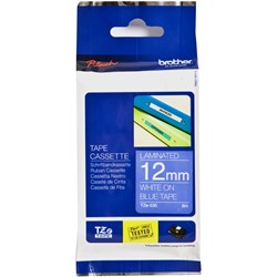 Brother P-Touch Tze-535 12mm White/Blue Label Tape