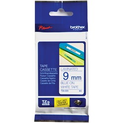 Brother P-Touch Tze-223 9mm Blue/White Label Tape