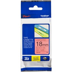 Brother P-Touch Tze-441 18mm Black/Red Label Tape