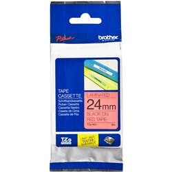 Brother P-Touch Tze-451 24mm Black/Red Label Tape