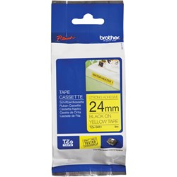 Brother P-Touch Tze-S651 24mm Black/Yellow Strong Adhesive Label Tape