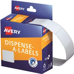 Label Avery Dispenser Pack Rectangle 19X24mm White