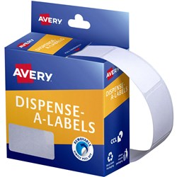 Label Avery Dispenser Pack Rectangle 19X36mm White