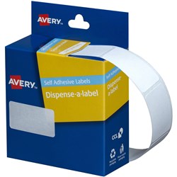 Label Avery Dispenser Pack Rectangle 24x38mm White