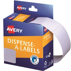 Label Avery Dispenser Pack Rectangle 24x49mm White