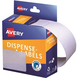 Label Avery Dispenser Pack Rectangle 44X63mm White