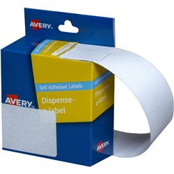 Label Avery Dispenser Pack Rectangle 89X43mm White