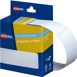 Label Avery Dispenser Pack Rectangle 101x24mm White