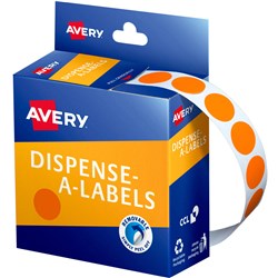 Avery Orange 14mm Circle Self Adhesive Labels