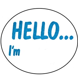 Label Avery Dispenser Pack Hello I'M 58x43mm