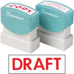 X-Stamper 1068 Draft Red Self Inking Stamp