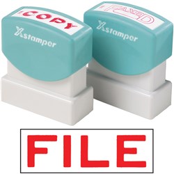 X-Stamper 1051 File Red Self Inking Stamp