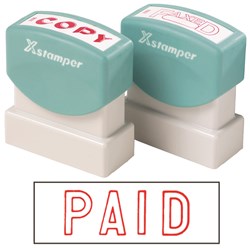 X-Stamper 1005 Paid Red Self Inking Stamp