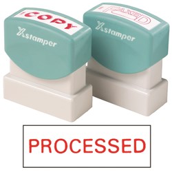 X-Stamper 1314 Processed Red Self Inking Stamp