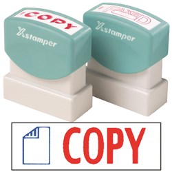 X-Stamper 2022 Copy Icon Red/Blue Self Inking Stamp