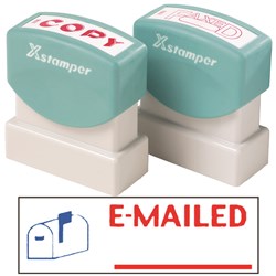 X-Stamper 2025 Emailed Icon Red/Blue Self Inking Stamp