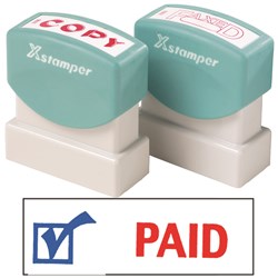 X-Stamper 2024 Paid Icon Red/Blue Self Inking Stamp