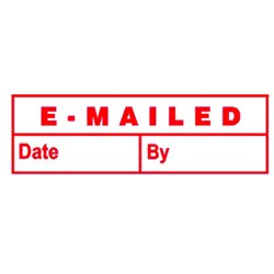 Stamp Deskmate Self Inking Emailed (date/by) Red