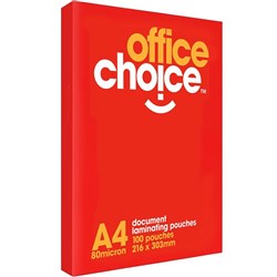 Office Choice A4 80 Micron Laminating Pouch