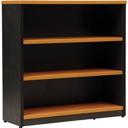 Logan Beech/Ironstone 3 Shelf 900x900mm Bookcase