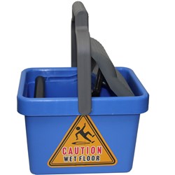 Cleanlink 9L Plastic Wringer Blue Mop Bucket