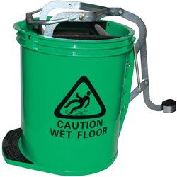 Cleanlink 16L Heavy Duty Wringer Green Mop Bucket