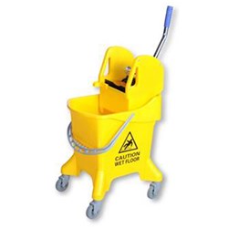 Cleanlink 31L Deluxe Downward Press Yellow Mop Bucket