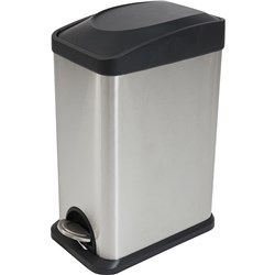 Compass Stainless Steel Pedal Bins 15 Litre Rectangular