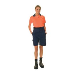 Safety Wear Hivis Ladies Hivis Two Tone Polo Shirt Short Sleeve