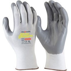 Maxisafe Extra Small White Night Synthetic Foam/Nitrile Coated Gloves