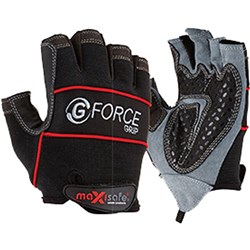 Maxisafe Large G-Force Grip Fingerless Mechanics Gloves