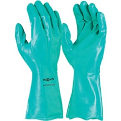 Maxisafe Size 9 Large Chemical Resistant Green Nitrile Gloves