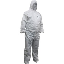 Maxisafe Disposable Coveralls Chemiguard SMS White Medium