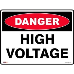 Zions High Voltage 45x60cm Polypropylene Danger Sign