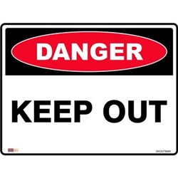 Zions Keep Out 45x60cm Polypropylene Danger Sign