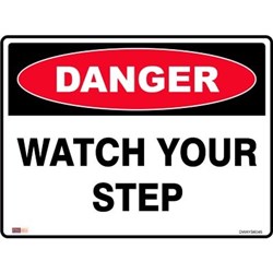 Zions Watch Your Step 45x60cm Polypropylene Danger Sign