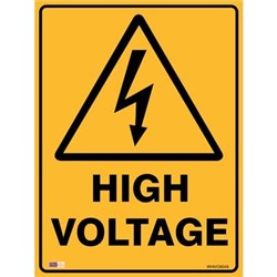 Zions High Voltage 45x60cm Polypropylene Warning Sign