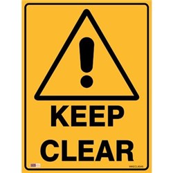 Zions Keep Clear 45x60cm Polypropylene Warning Sign