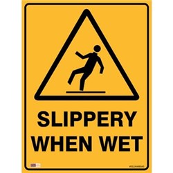 Zions Slippery When Wet 45x60cm Polypropylene Warning Sign