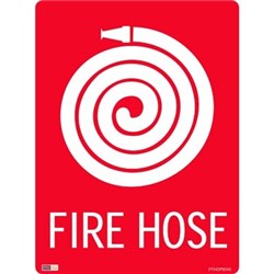 Zions Fire Hose (Picture) 45x60cm Polypropylene Fire Sign